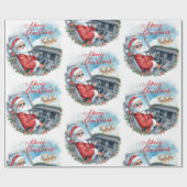 Pilot Santa is Flying for Christmas in the Sky Geschenkpapier (Flach)