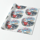 Pilot Santa is Flying for Christmas in the Sky Geschenkpapier (Ungerollt)