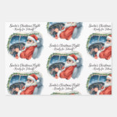 Pilot Santa is Flying for Christmas in the Sky  Geschenkpapier Set (Vorderseite 2)