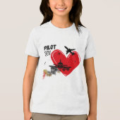 "PILOT SON - Stolz Son Bereit zum T - Shirt" Tri-Blend Shirt (Vorderseite)