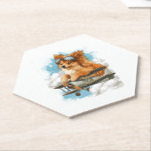 Pilot-Spitz � Flug-Ace-Hund Untersetzer (angewinkelt)