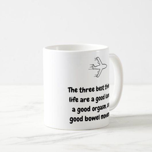 Pilot Tasse - Die drei besten Dinge Keramik Tasse (VorderseiteRechts)