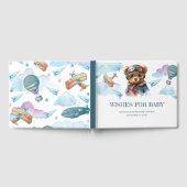 Pilot Teddy Bear Baby Dusche Wünsche für Baby Gästebuch (Voll)