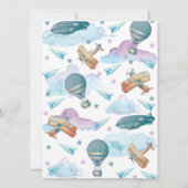 Pilot Teddy Bear Baby Shooting Baby Bingo Einladung (Rückseite)