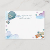 Pilot Teddy Bear Baby Shooting Books for Baby Begleitkarte (Rückseite)