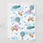 Pilot Teddy Bear Baby Shower Einladung (Rückseite)