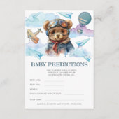 Pilot Teddy Bear Baby Showspiele Begleitkarte (Vorderseite)