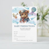 Pilot Teddy Bear Baby Showspiele Begleitkarte (Stehend Vorderseite)