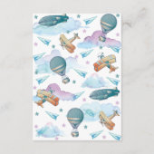 Pilot Teddy Bear Baby Showspiele Begleitkarte (Rückseite)