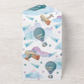 Pilot Teddy Bear Babydusche Windelwanne All In One Einladung (Außenbereich)