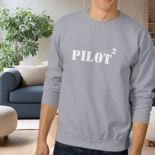 Pilot-Typografie, coole einfache Luftfahrt Sweatshirt