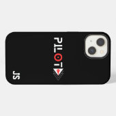 Pilot-Typografie & Düsenflugzeug,Monogramm,Einfach iPhone Hülle (Rückseite (Horizontal))