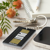 Pilot Typografie Flugzeug-Foto Personalisiert Schlüsselanhänger (Vorderseite rechts)