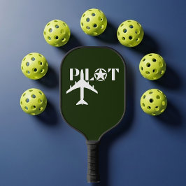 Pilot-Typografie & Flugzeug-Minimalismus personali Pickleball Schläger
