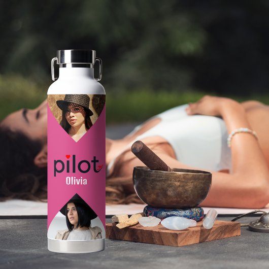 Pilot Typografie, Minimalistisch modern Personalis Trinkflasche