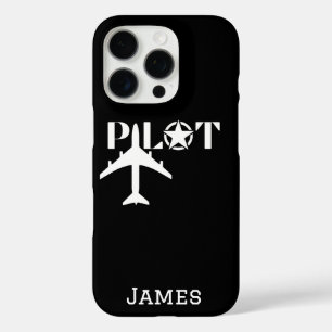 Pilot-Typografie & minimalistische personalisierte iPhone 16 Pro Hülle