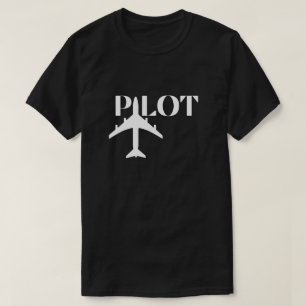 Pilot Typografie und Flugzeug, Luftfahrt, Minimali T-Shirt