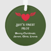 Pilot-Typografie und Militärflugzeug, Minimalistis Ornament (Rückseite)