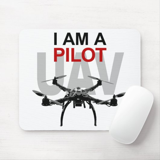 Pilot UAV Quadpilot Quadcopter Mousepad (Mit Mouse)