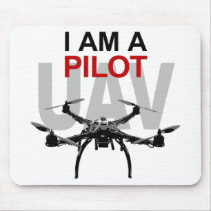 Pilot UAV Quadpilot Quadcopter Mousepad