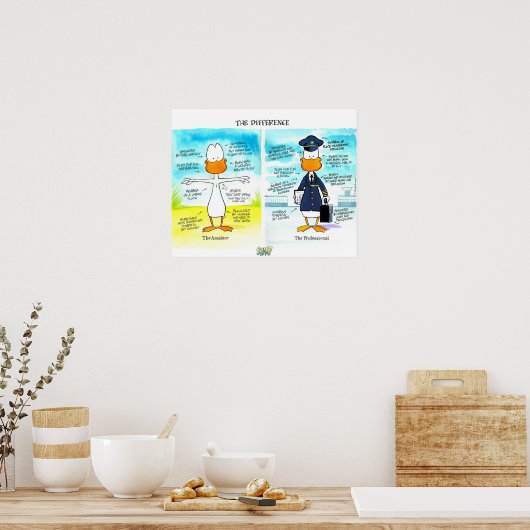 Pilot und Amateur Differenzial Poster (Küche)