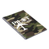 Pilot- und Militärflugzeug, Camouflage, Minimalist Notizblock (Rechte Seite)