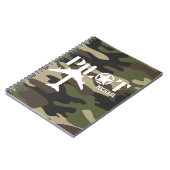 Pilot- und Militärflugzeug, Camouflage, Minimalist Notizblock (Linke Seite)