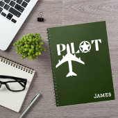 Pilot- und Militärflugzeug, Camouflage, Minimalist Notizblock