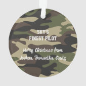 Pilot- und Militärflugzeug, Camouflage, Minimalist Ornament (Rückseite)