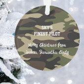 Pilot- und Militärflugzeug, Camouflage, Minimalist Ornament