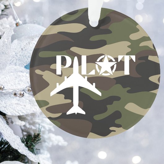 Pilot- und Militärflugzeug, Camouflage, Minimalist Ornament