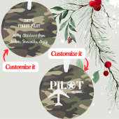 Pilot- und Militärflugzeug, Camouflage, Minimalist Ornament