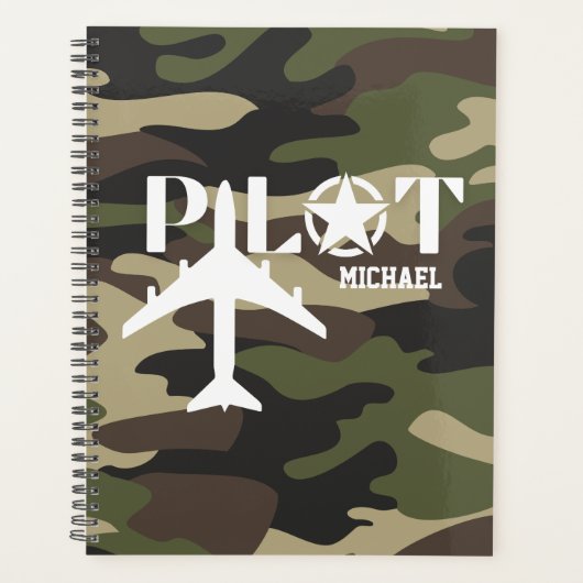 Pilot- und Militärflugzeug, Camouflage, Minimalist Planer (Vorderseite)