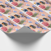 Pilot Uniform mit Weihnachtsthema Geschenkpapier (Ecke)