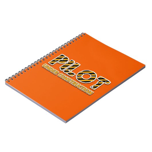Pilot unter Konstruktion Spiral Foto Notebook Notizblock (Linke Seite)