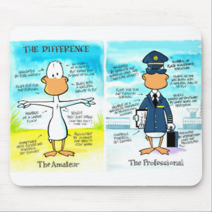 Pilot-Unterschiede Aviation Cartoon-Mauspad Mousepad