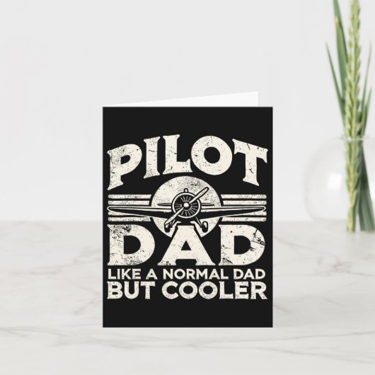 Pilot Vater Flugzeug Karte (Vorderseite)