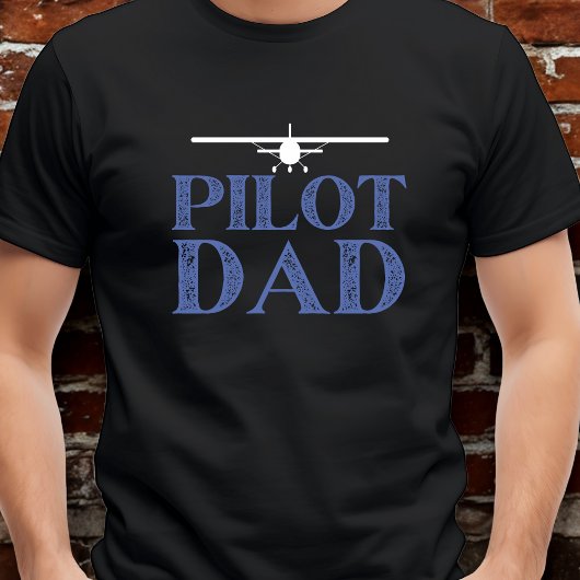 Pilot-Vater und Flugzeug-Minimalistische Luftfahrt T-Shirt