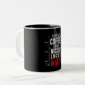 PILOT VIDEOGAME MISSILE LOCK KAFFEE DRINKER ZWEIFARBIGE TASSE (Vorderseite Links)