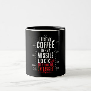 PILOT VIDEOGAME MISSILE LOCK KAFFEE DRINKER ZWEIFARBIGE TASSE