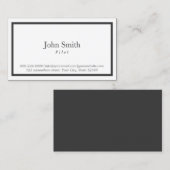 Pilot/Visitenkarte für die schwarze Grenze Visitenkarte (Vorne/Hinten)