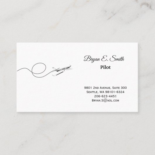 Pilot-Visitenkarte Telefonnummerkarte (Vorderseite)