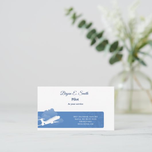 Pilot-Visitenkarte Telefonnummerkarte (Stehend Vorderseite)