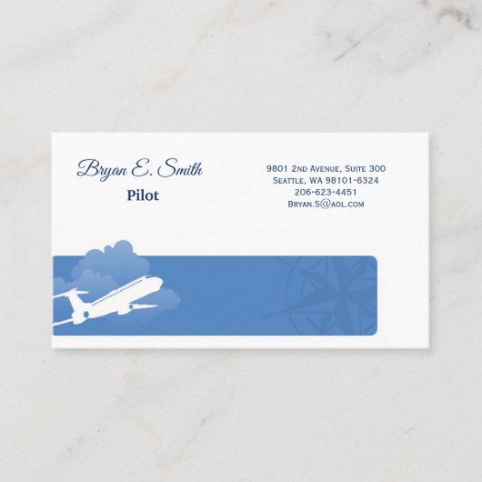 Pilot-Visitenkarte Telefonnummerkarte (Vorderseite)