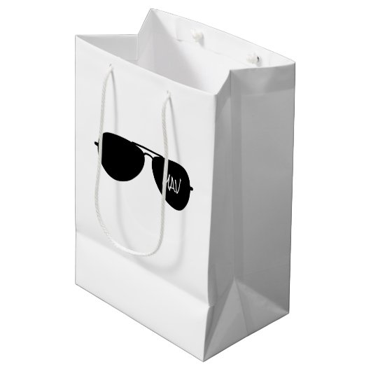 Pilot von Aviator-Sonnenbrillen INITIALS Flugzeuge Mittlere Geschenktüte (Vorderseite Schrägansicht)