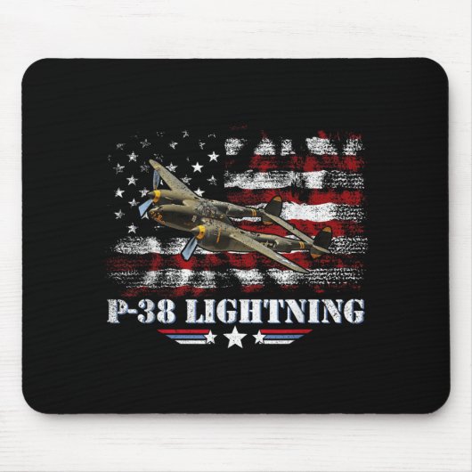 Pilot von P-38-Blitzflugzeugen P38 WW2 Mousepad (Vorne)