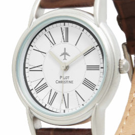 Pilot von weiblichen Luftfahrzeugen oder Luftfahrz Armbanduhr