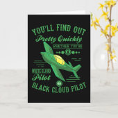 Pilot von White Cloud Funny Aviation CFI Pilot Tra Karte (Gelbe Blume)