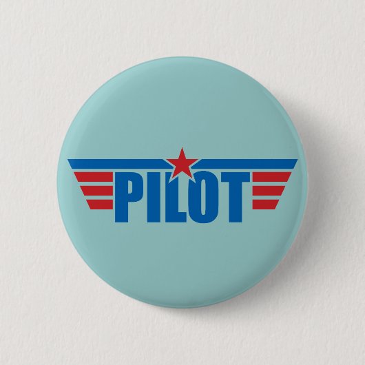 Pilot Wings Abzeichen - Luftfahrt Button (Vorderseite)