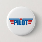 Pilot Wings Abzeichen - Luftfahrt Button (Vorderseite)